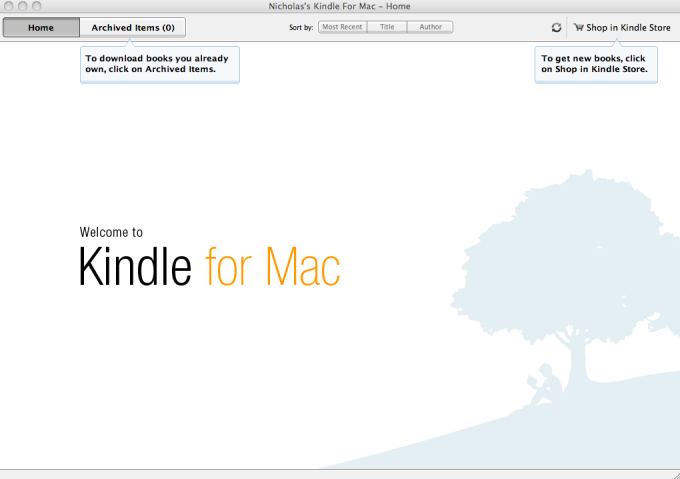 kindle for mac offline